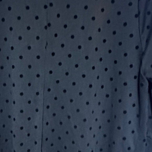 Old Navy Black Sheath Dress W/Flutter 3/4 Sleeve XXL Black On Black Dot Design - Picture 9 of 12